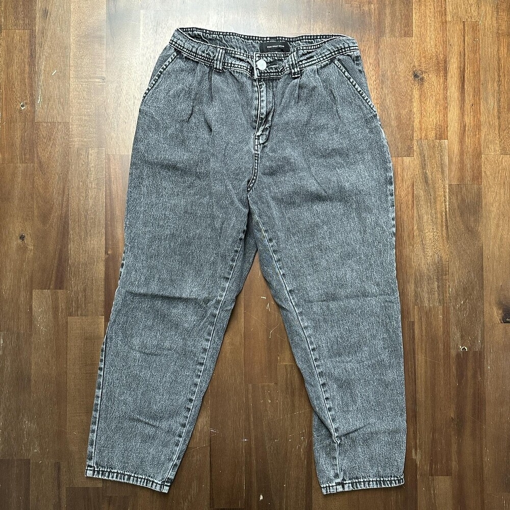 Who What Wear Jeans Womens 8 Gray Acid Wash High Rise Tapered Jogger Cropped